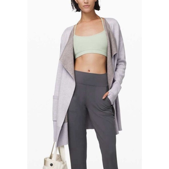 Lululemon Purple Still Lotus Reversible Wrap
Cardigan Sweater,Small Relaxed Fit - Picture 2 of 7